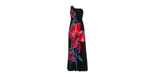 Black Floral One Shoulder Maxi Dress from New Look for £14.99